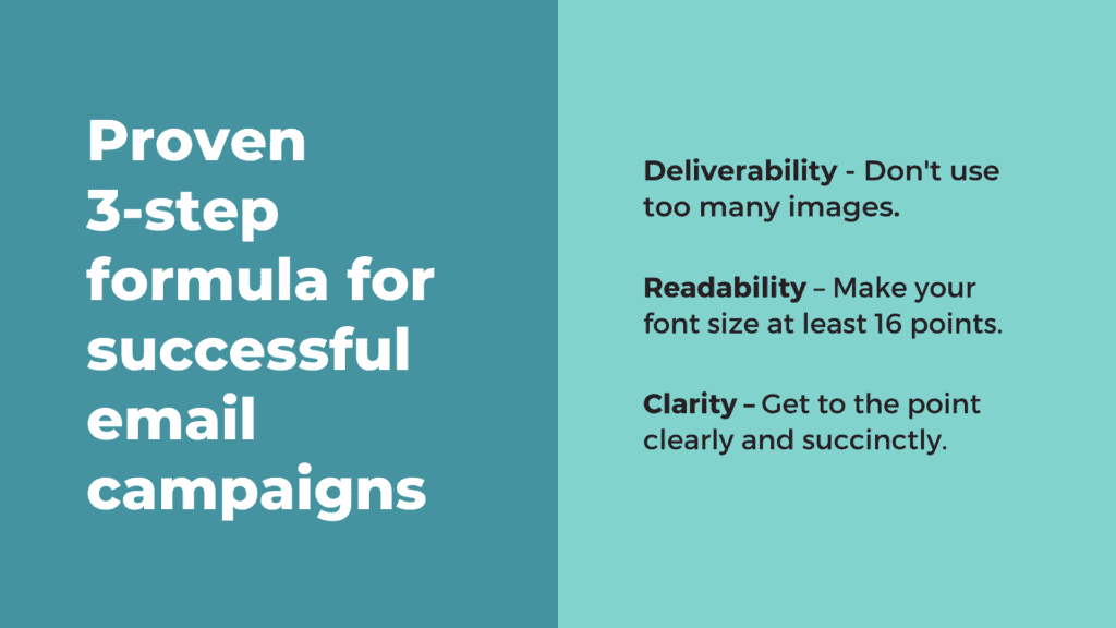 Formula for successful email campaigns - Deliverability Readability Clarity